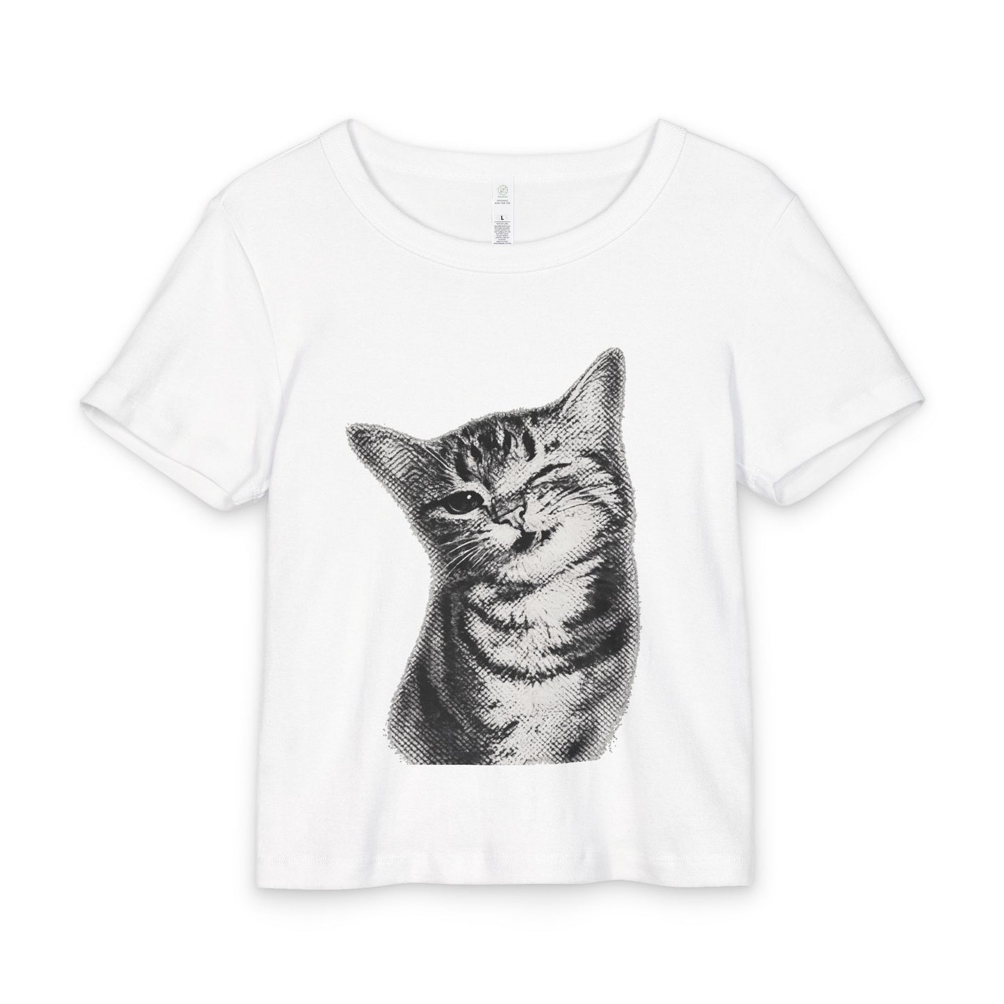 Vintage Y2K Funny Cat Baby Tee — Bold Trendy Aesthetic
